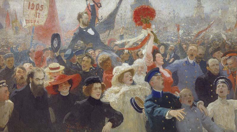 Ilya Repin 17 October 1905, oil painting image